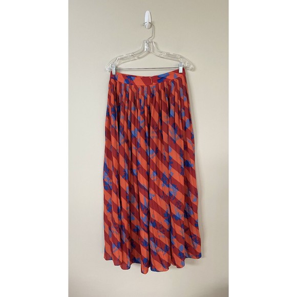 Anthropologie Red and Blue Maxi Skirt - Picture 6 of 12